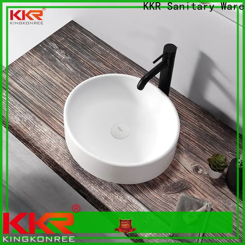 KingKonree elegant square above counter bathroom sink customized for hotel 1
