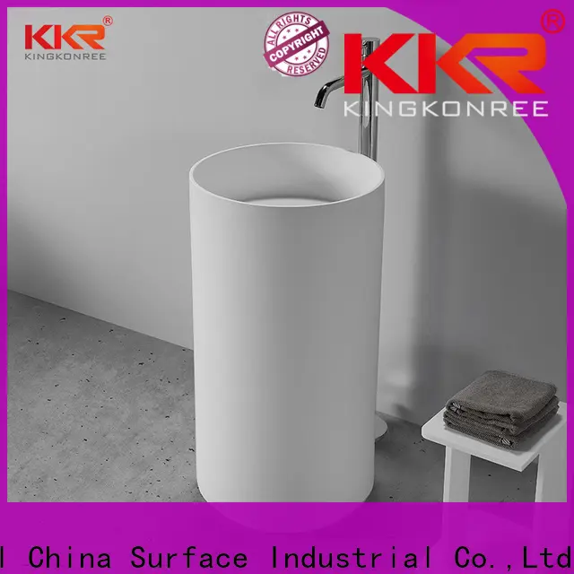 KingKonree rectangle freestanding basin manufacturer for motel 1