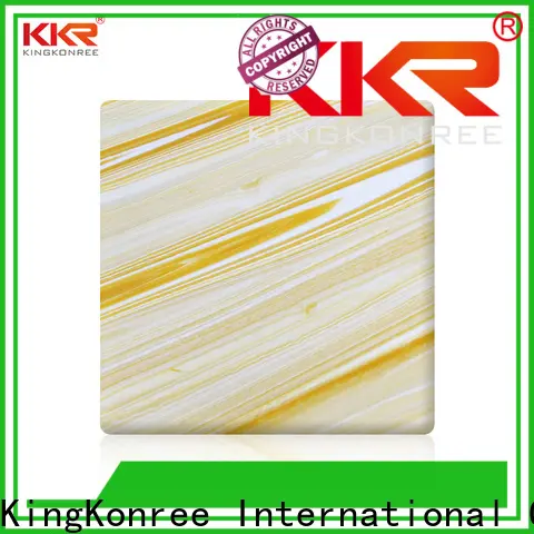 KingKonree yellow solid surface sheets supplier for hotel 1