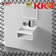KingKonree square wall hung basin with towel rail sink for hotel 1