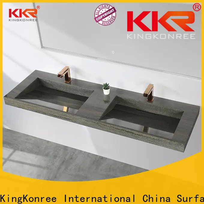KingKonree wallhung wall mounted stainless sink design for hotel 1