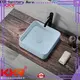 KingKonree white square above counter bathroom sink cheap sample for restaurant 1