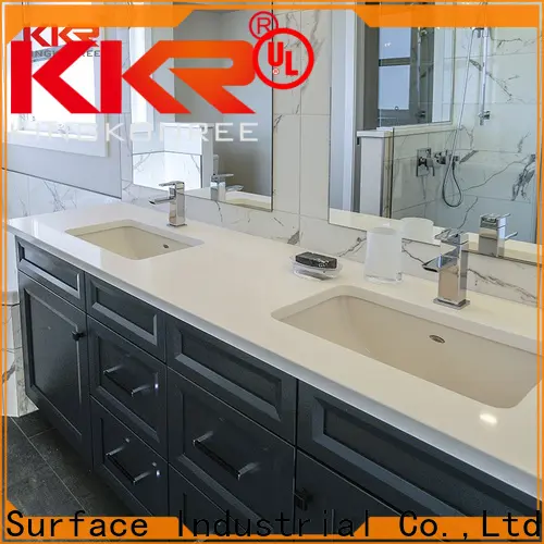 KingKonree white concrete bathroom countertops latest design for home 1