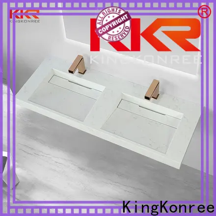 KingKonree concrete resin wall hung basin design for home 1
