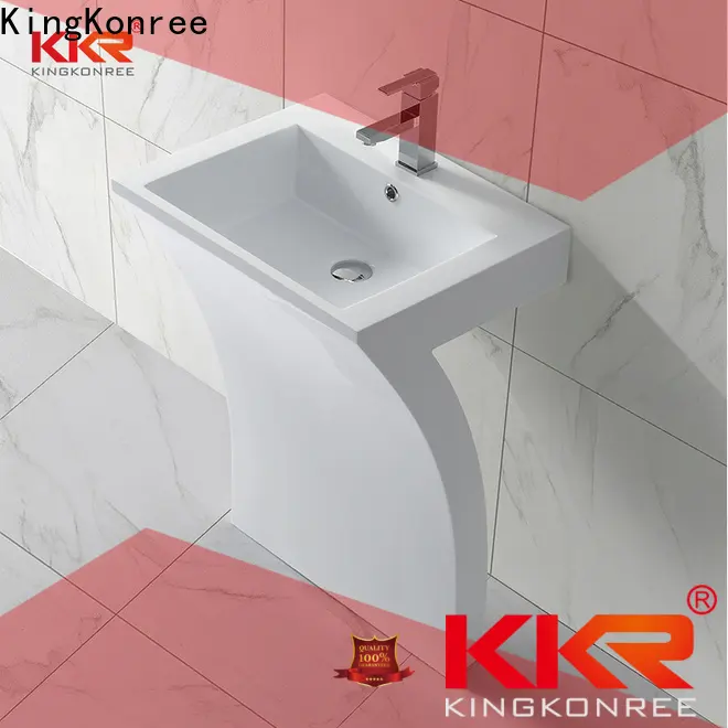 KingKonree resin free standing sink bowl supplier for bathroom 1