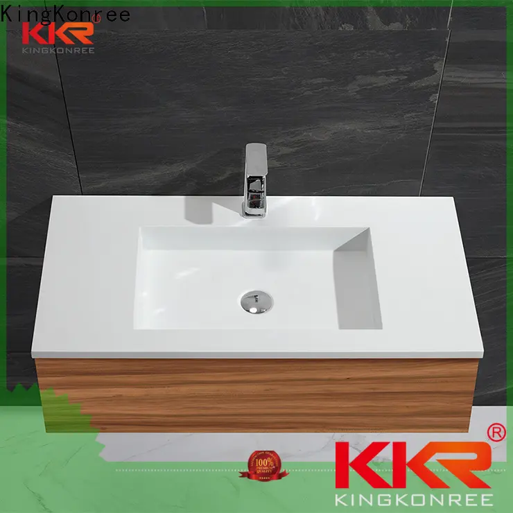 KingKonree sturdy small hand basin with cabinet sinks for hotel 1