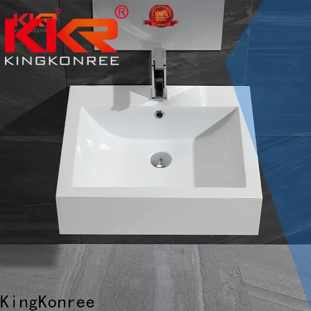 KingKonree wall hung wall mount vessel sink supplier for hotel 1