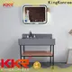 KingKonree quartz stone double sink vanity countertop latest design for home 1