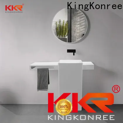 KingKonree resin freestanding basin factory price for motel 1