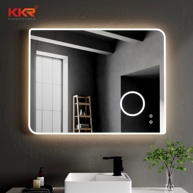 Fabricante profissional de hotel Smart LED LED Modern Litr Backlit Bath Bath Bath Wall Banheiro espelho iluminado com luzes 1